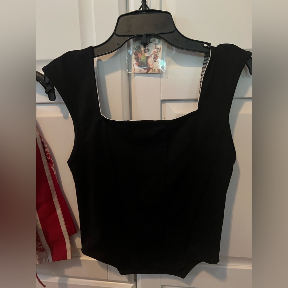 🥰🍭Elegant corset Black Sleeveless top